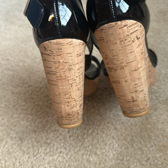 Stuart Weitzman Oneliner Black Patent Leather Wedge, Women’s 9 - Picture 5 of 7